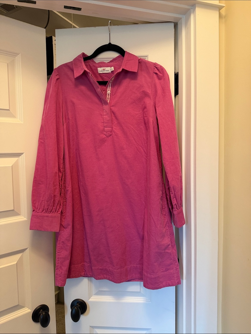 Vineyard Vines Long-Sleeve Corduroy Shift Dress with Pocket.  NWOT